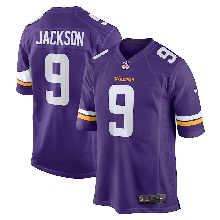Men Minnesota Vikings 9 Trishton Jackson Nike Purple Game NFL Jersey